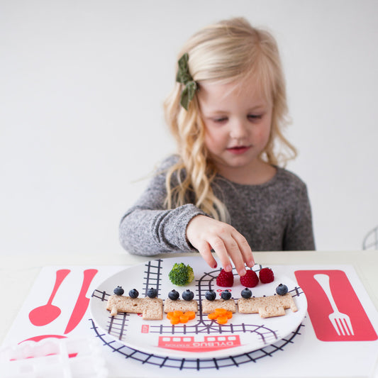 Kid's Little Me Train Plate and Playmat, Perfect for every train loving kid in your life -  Make Mealtime Fun, even for Picky Eaters