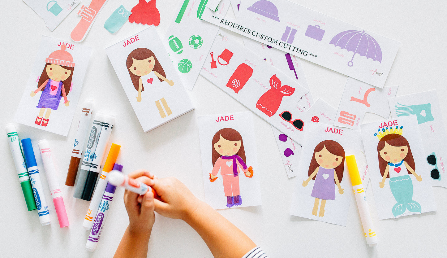 Dylbug Little Me Girl Notepad fun activities for girls of all ages decorate with stickers and markers