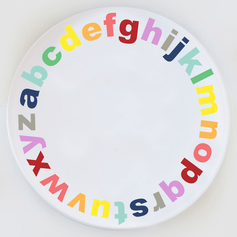 lower case letter alphabet plate