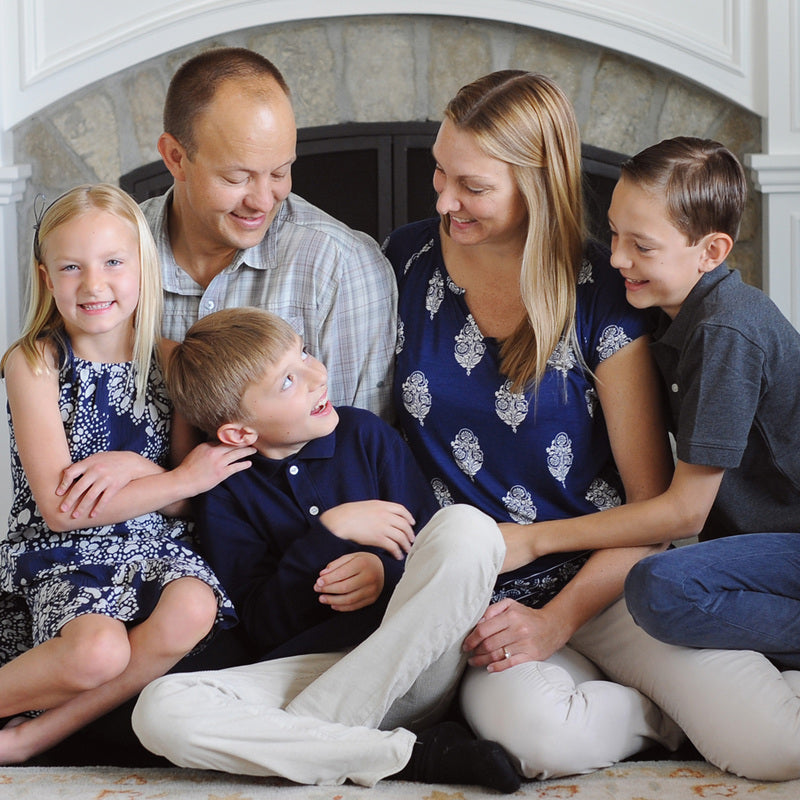 Leslie Mingo, the founder of Dylbug with her family
