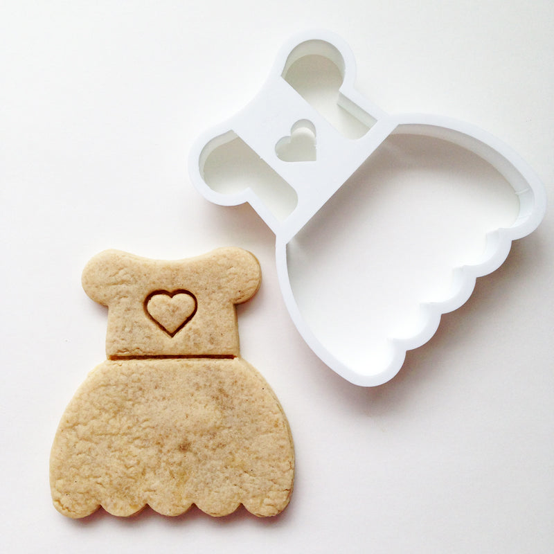 Dylbug heart dress food cutter cut fun food shapes like this cookie and dress up any of our little me dress up plates.
