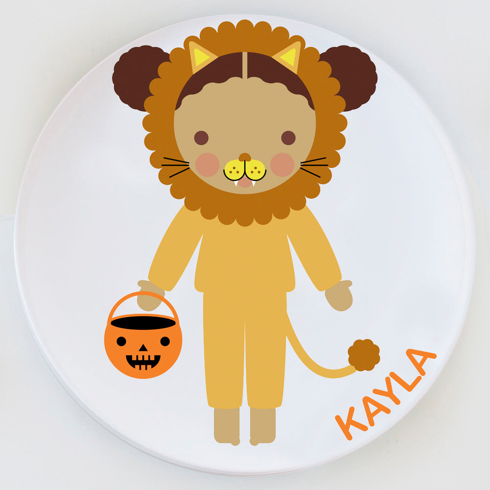 Dylbug Personalized Halloween Lion Plate