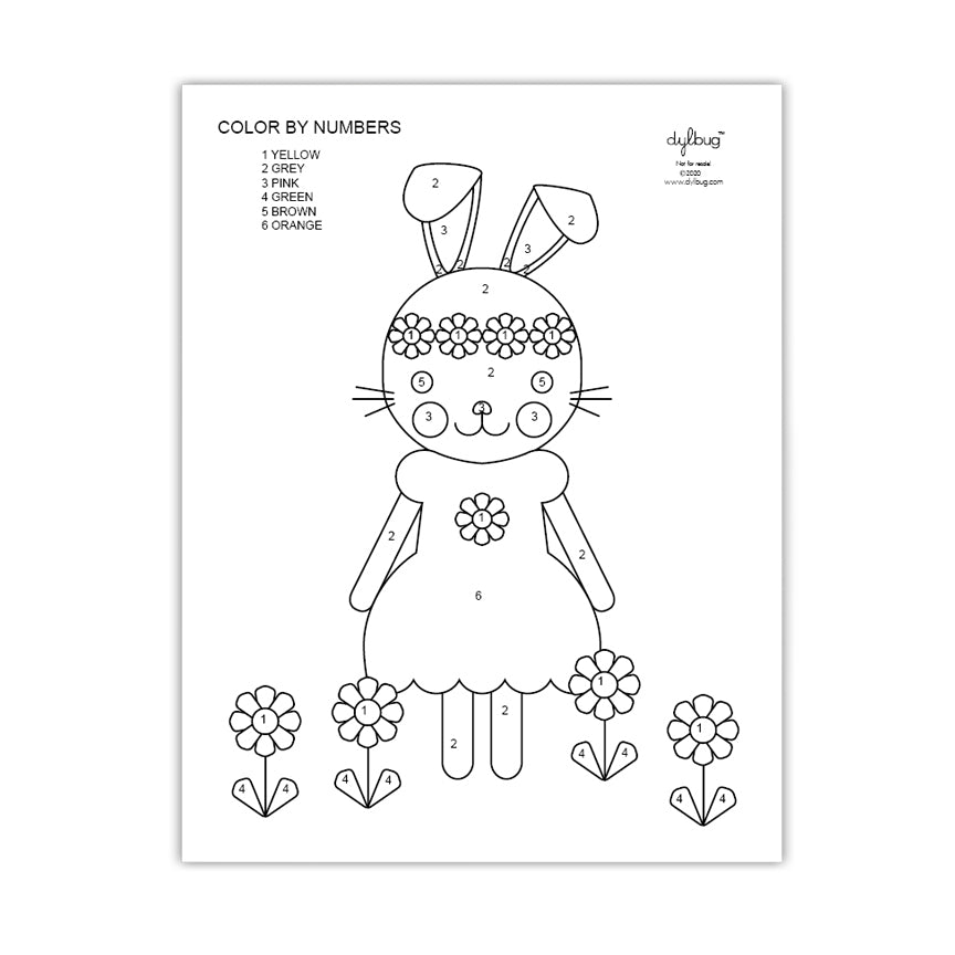 Color by Numbers Printable by Dylbug