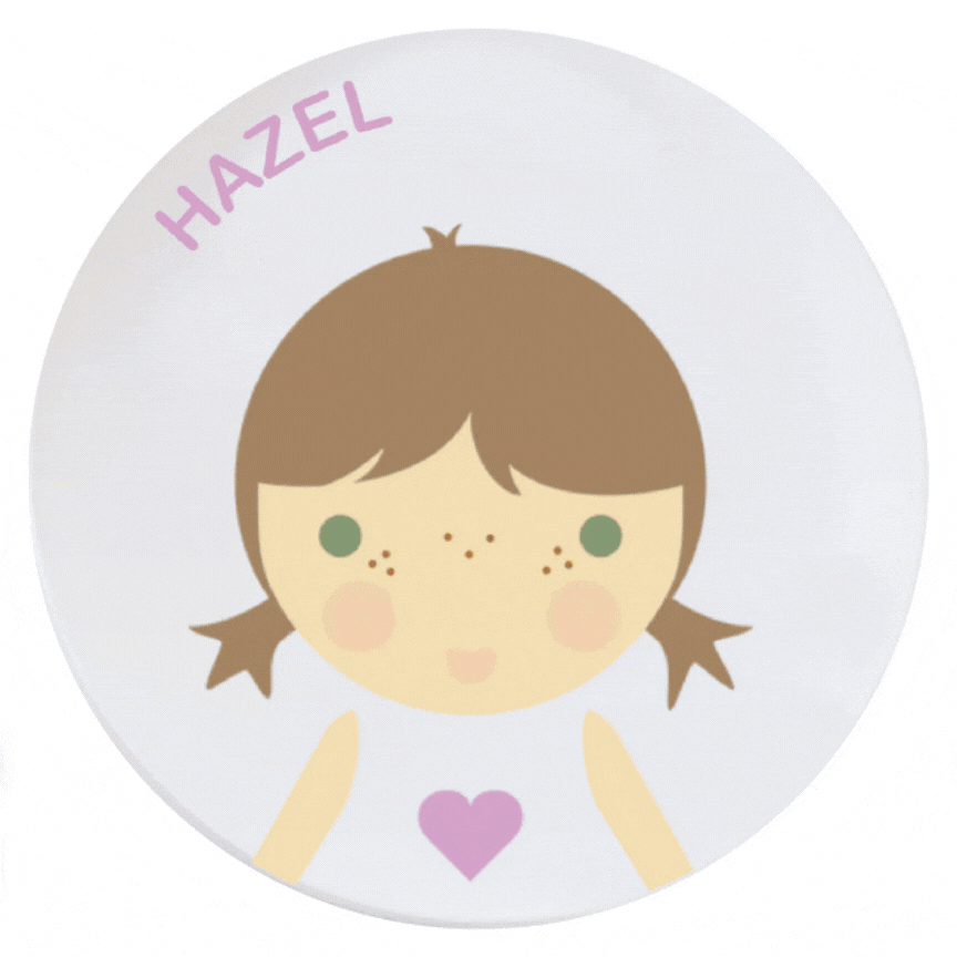 Video of how to use and dress up Dylbug Girl Food Face Plate with healthy food even for picky eaters