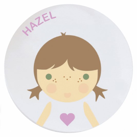 Video of how to use and dress up Dylbug Girl Food Face Plate with healthy food even for picky eaters