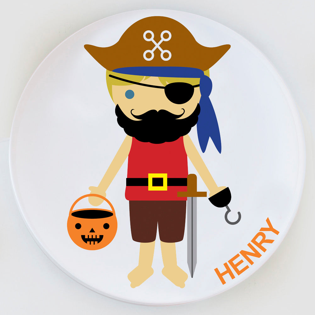 Dylbug Halloween Boy Pirate Plate