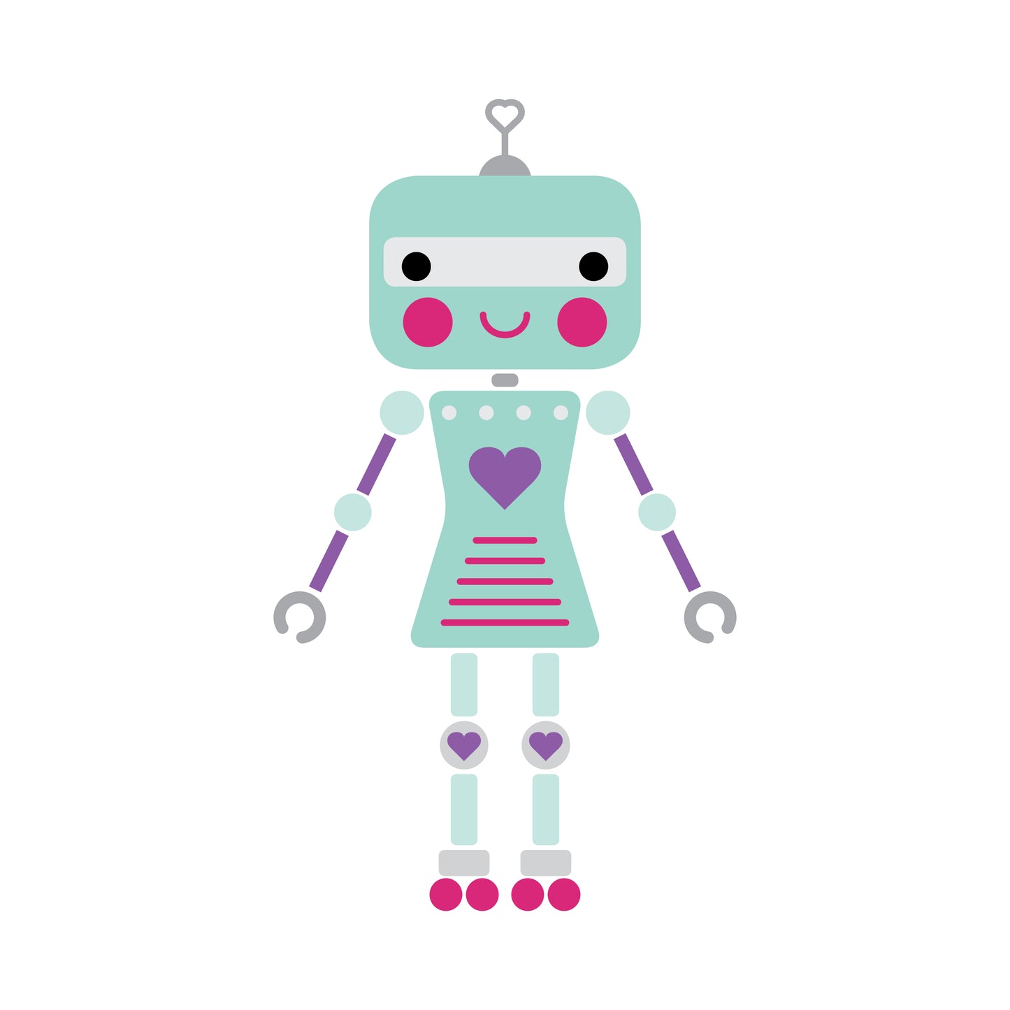 Little Me Robot Girl Placemat