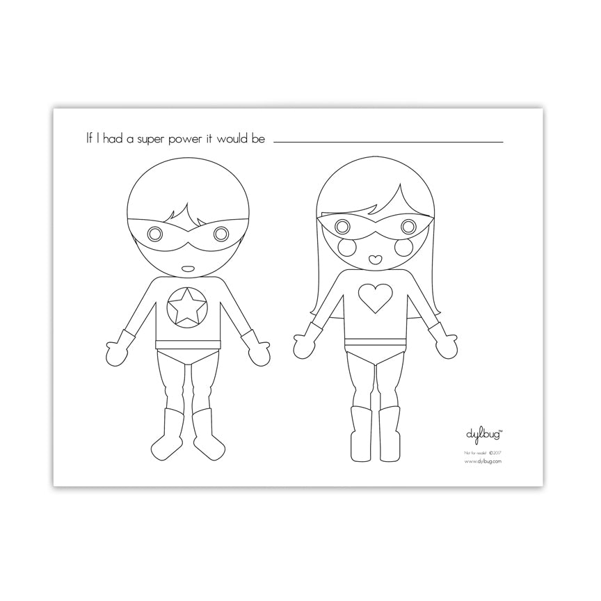 Super Hero Coloring Printable by Dylbug