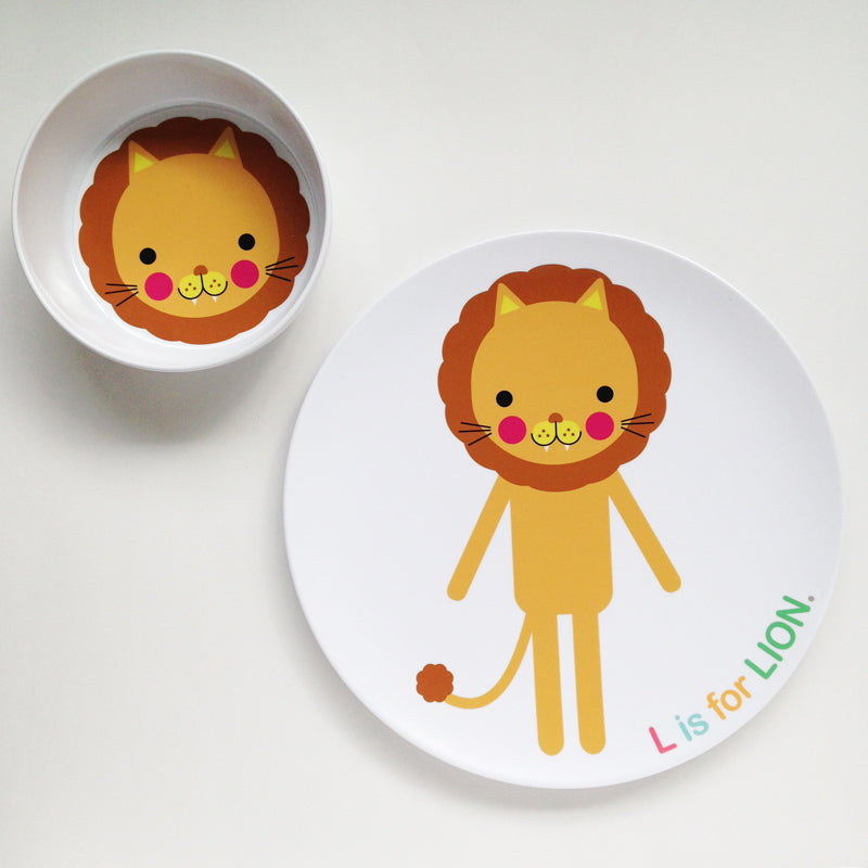 Custom Dylbug Lion bowl and plate