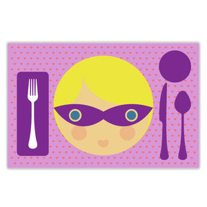 Little Me Girl SuperHero Placemat