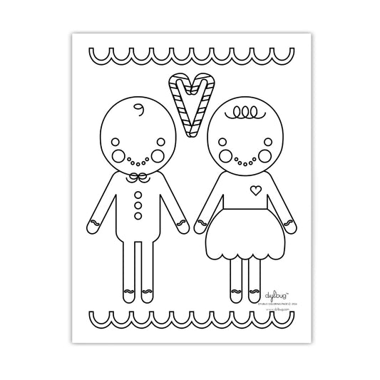 Dylbug Gingerbread People Coloring Page