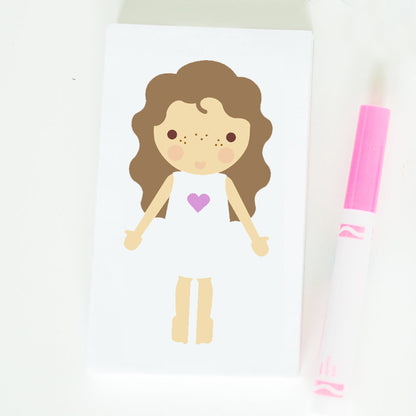 My Friend - Dress Up Girl Notepad Abigail