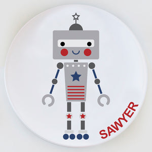 Little Me Robot Boy Plate