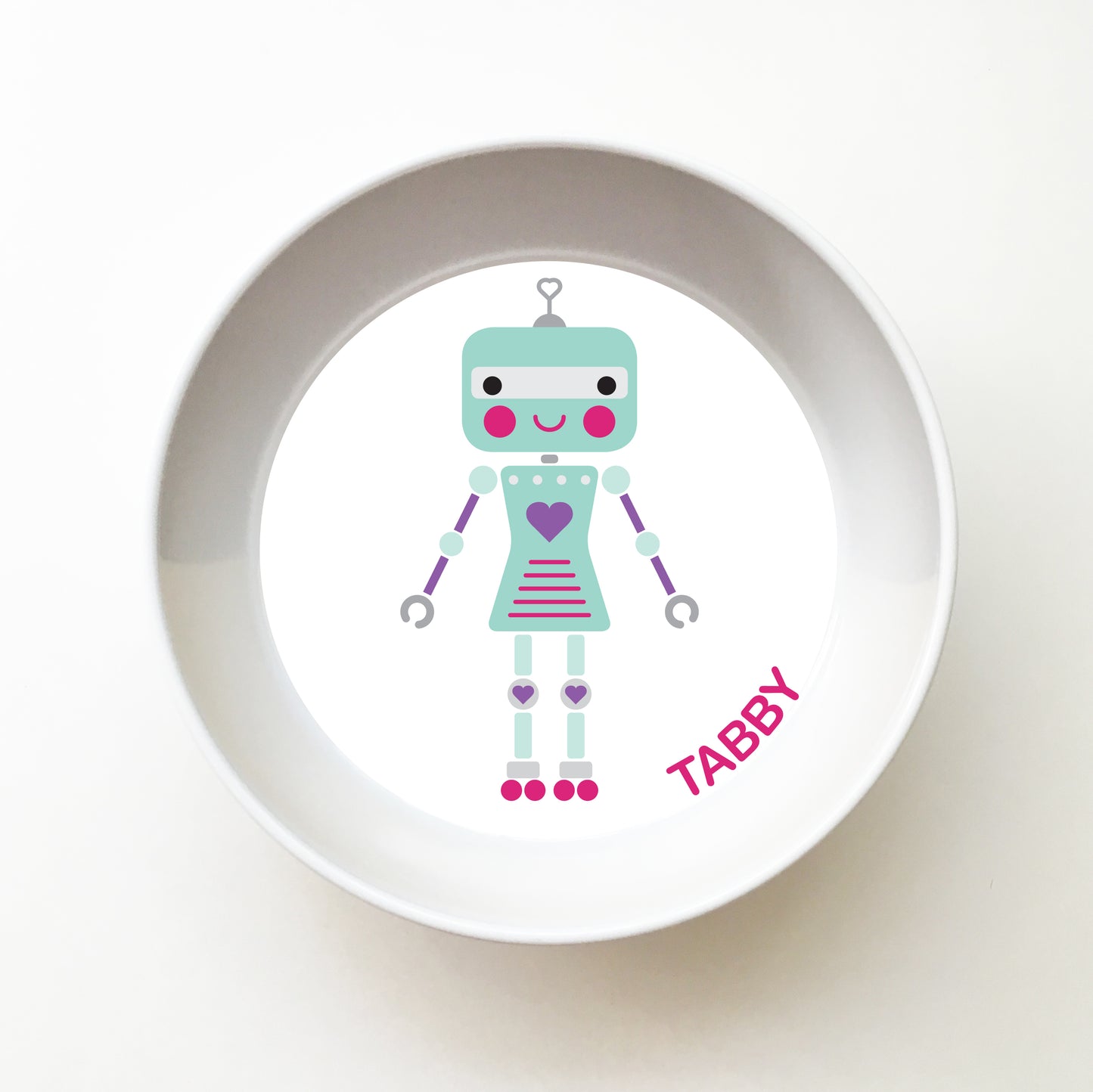 Little Me Robot Girl Bowl