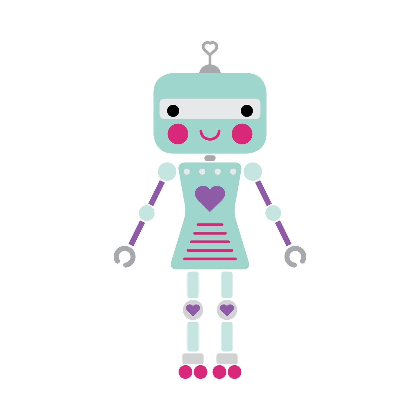 Little Me Robot Girl Placemat