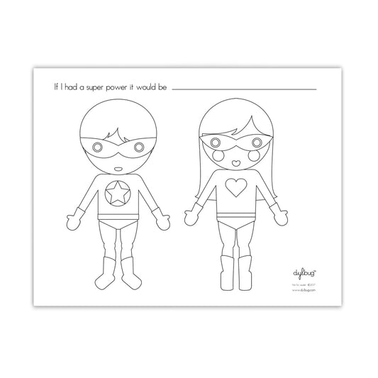 Super Hero Coloring Printable by Dylbug