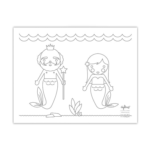 Mermaid Coloring Printable by Dylbug