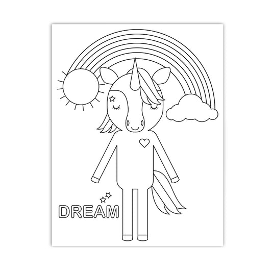 Unicorn Coloring Page Printable by Dylbug